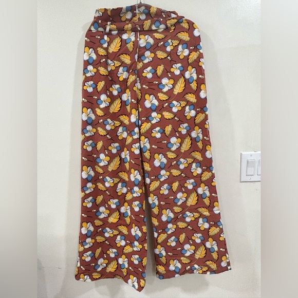 Floral Wide-Leg Pants size M - Picture 4 of 5